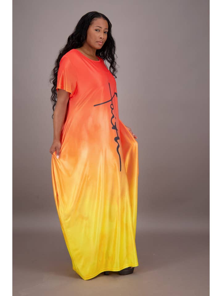 Advance Apparels - Wholesale Dress - Women's - Gradient Dye Faith Dress5
