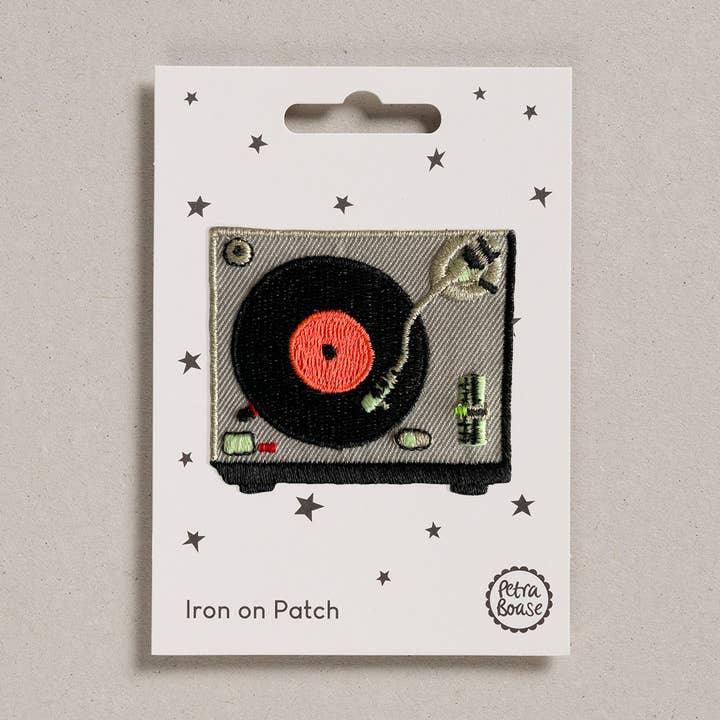 Iron on Patch - Pack of 6 - Record Player for wholesale by Petra Boase Ltd (US Duties Paid)