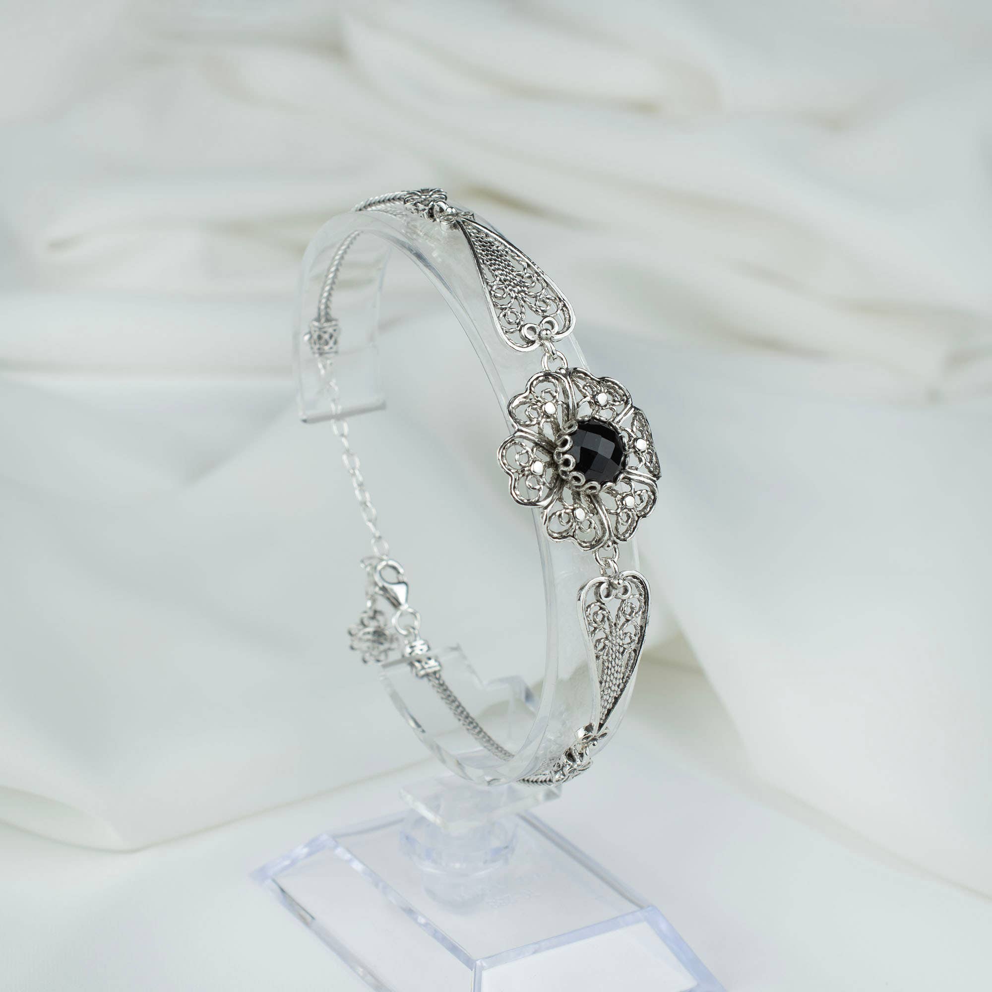 Filigranist Jewelry - Wholesale Link & Chain Bracelet - Sterling Silver  Clover Flower Woman Link Bracelet18