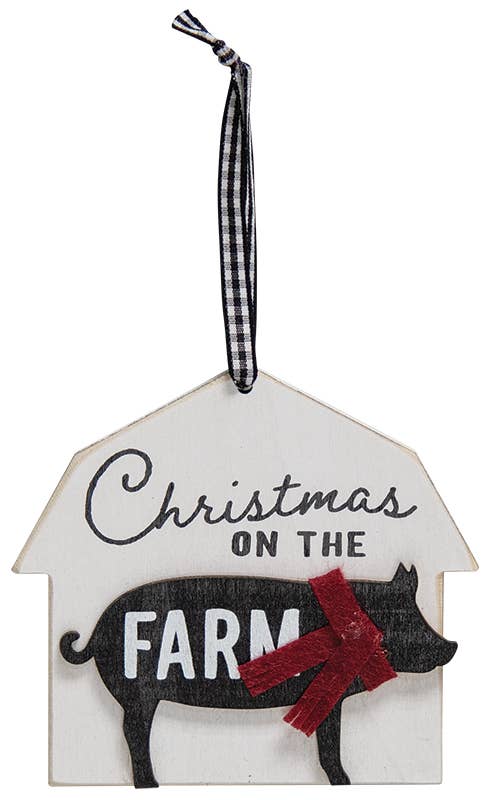 The Hearthside Collection - Vendita all'ingrosso Set di decorazioni  - Decorazioni da fienile con animali da fattoria, 4 pezzi assortiti4