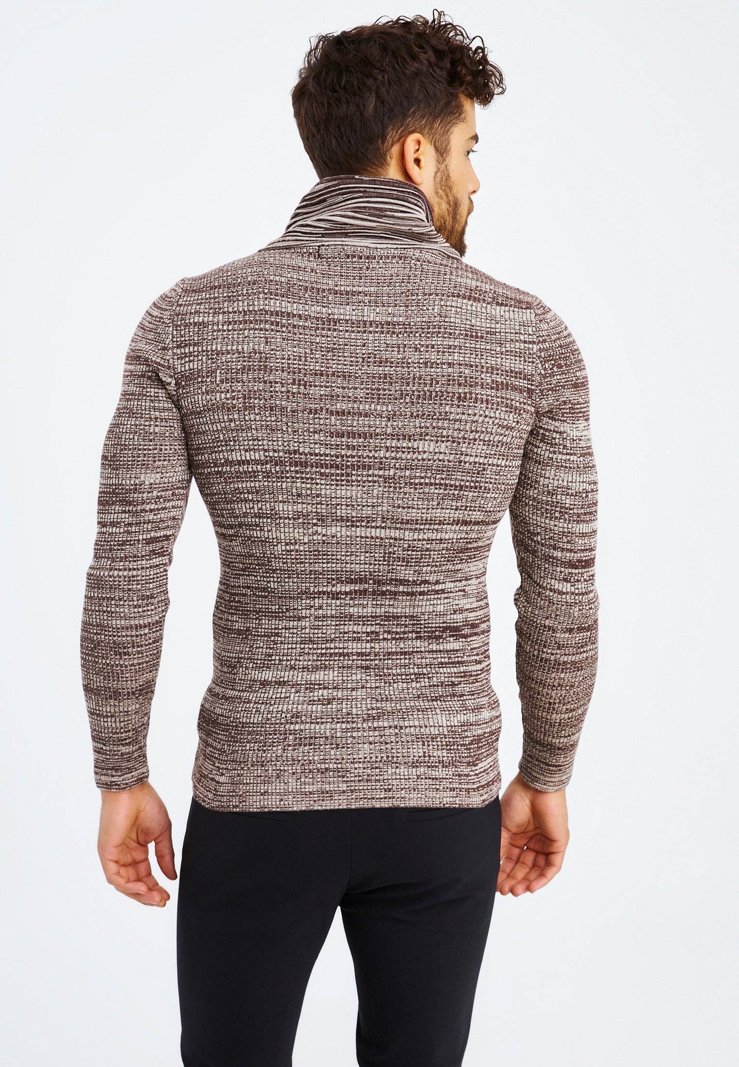 Leif Nelson GmbH - Wholesale Knit Sweater - Men's - Men's Knit Sweater Fine Knit Shawl Collar LN-153515