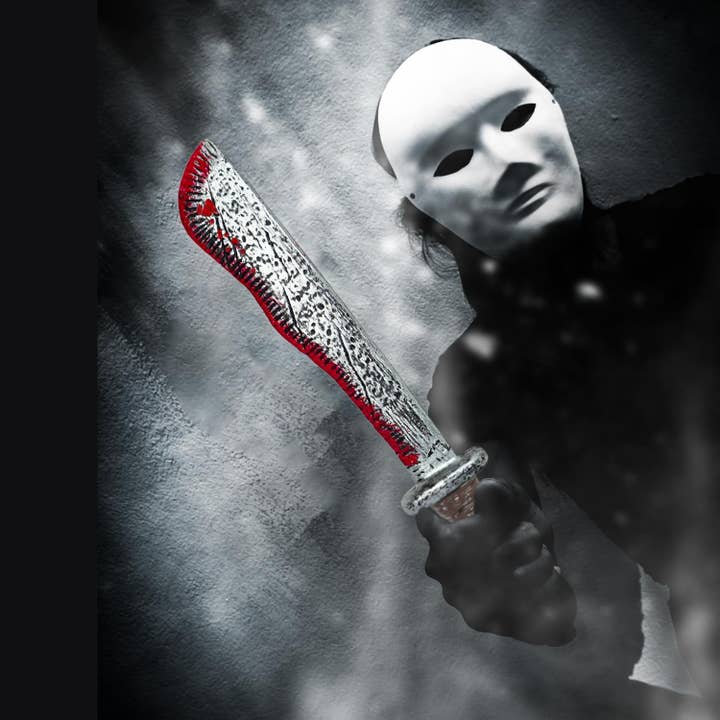4E's Novelty - Wholesale Costume - Kids - 17’’ Fake Bloody Machete - Large Plastic Knife with Fake Blood, Halloween Costume Accessory8