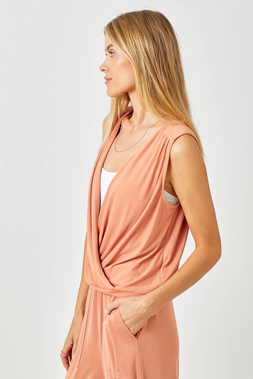 Mystree - Wholesale Blouse - Women's - 60608 Modal Plunging Neck Top14