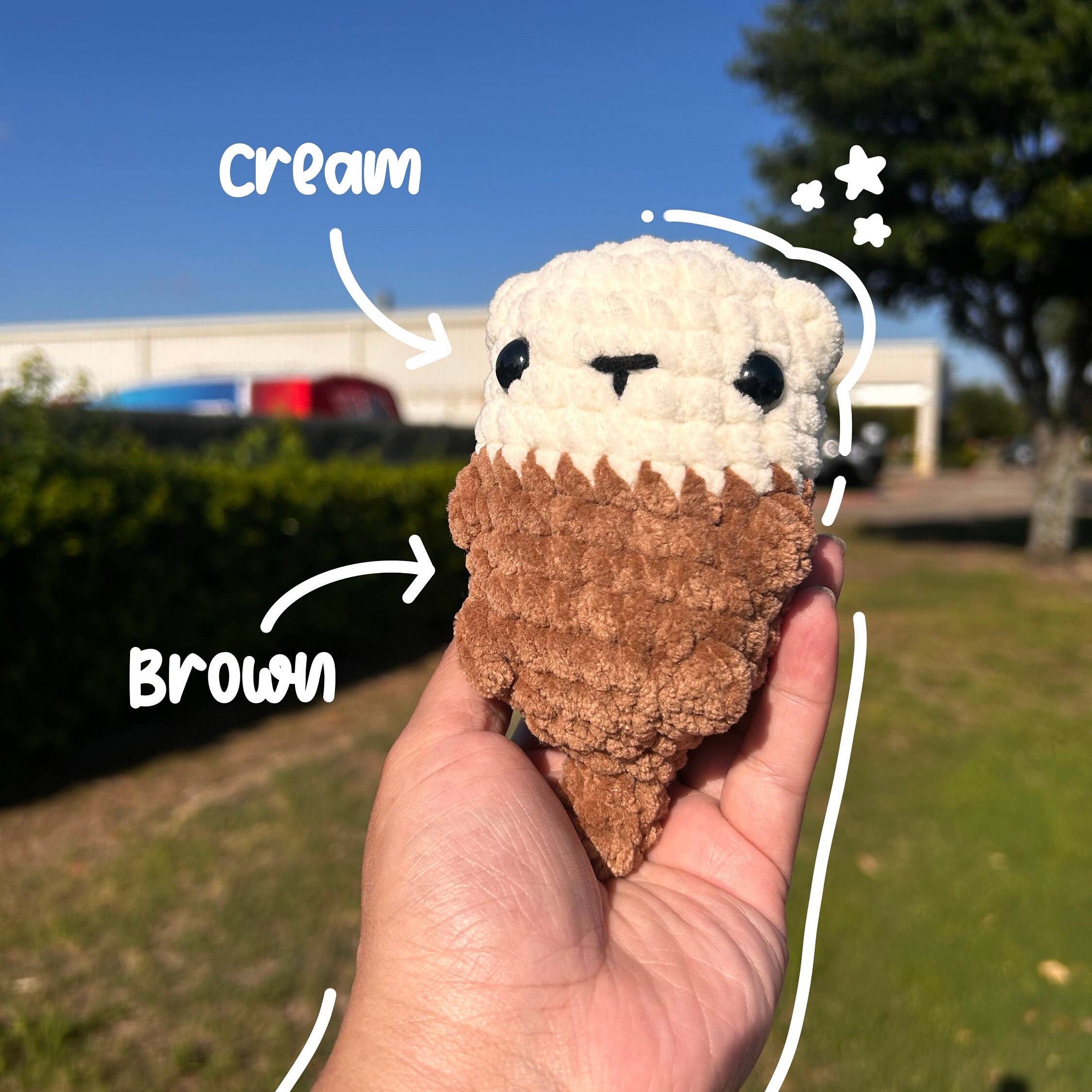 TOMOPOD LLC - Wholesale Stuffed/Plush Toy - Kids & Baby - Crochet Otter Plushie, Mini Handmade Stuffed Toys0