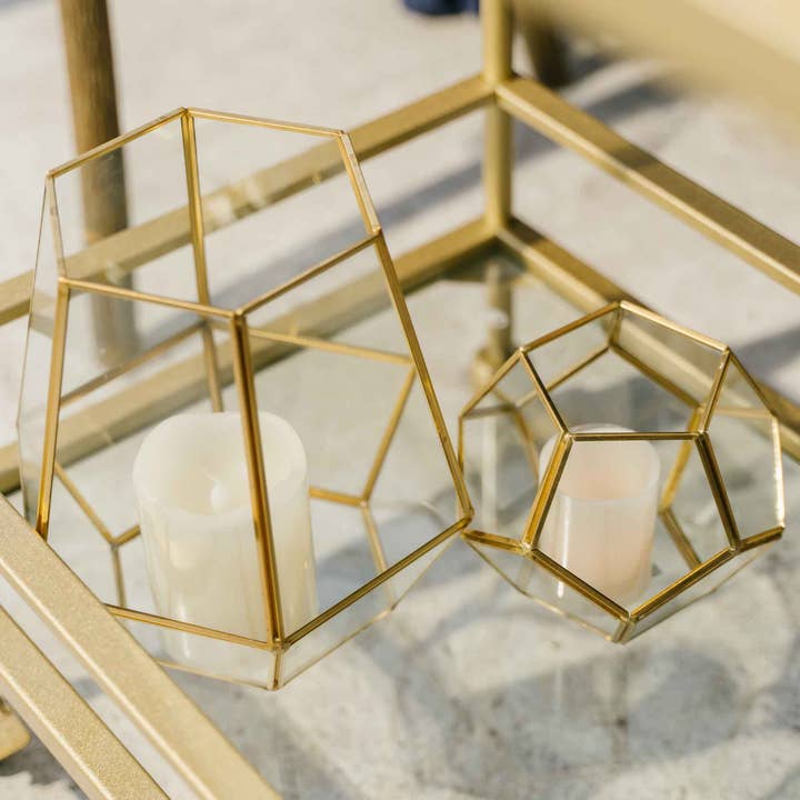 Portofino International Trading, USA - Wholesale Terrarium - Tall Hexagon Terrarium - 7.5" x 6.5"6