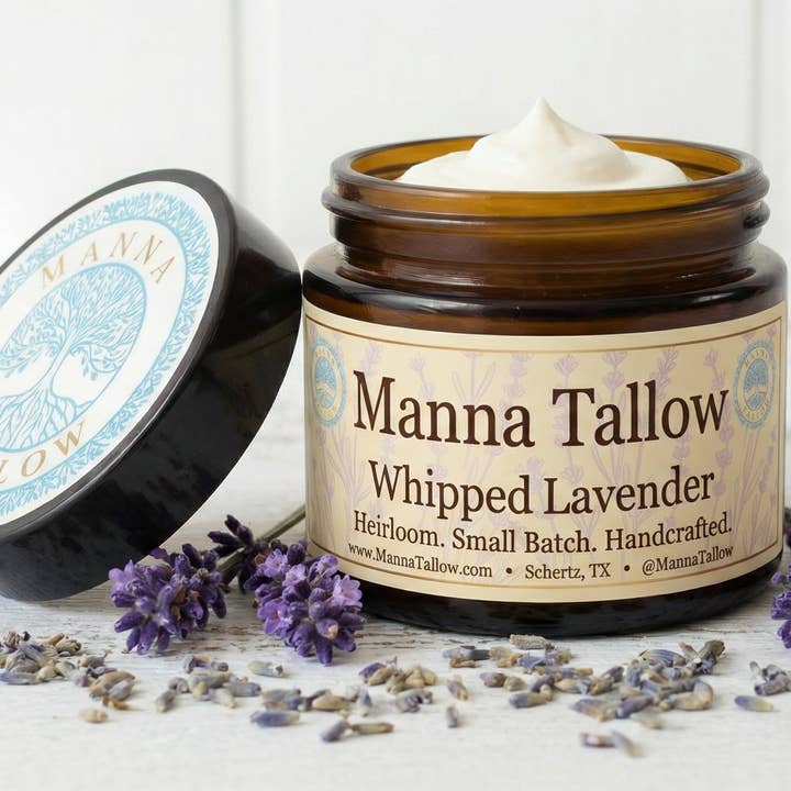 Lavender Whipped Tallow Moisturizer – Grass-Fed Tallow for Dry & Sensitive Skin for wholesale by Manna Tallow