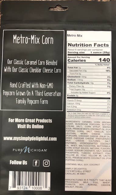 Simply Delightful - Wholesale Popcorn - Metro Mix Popcorn1