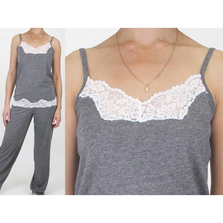 Maddie Grey Bamboo Pyjamas for wholesale by Victoria Linen Australia