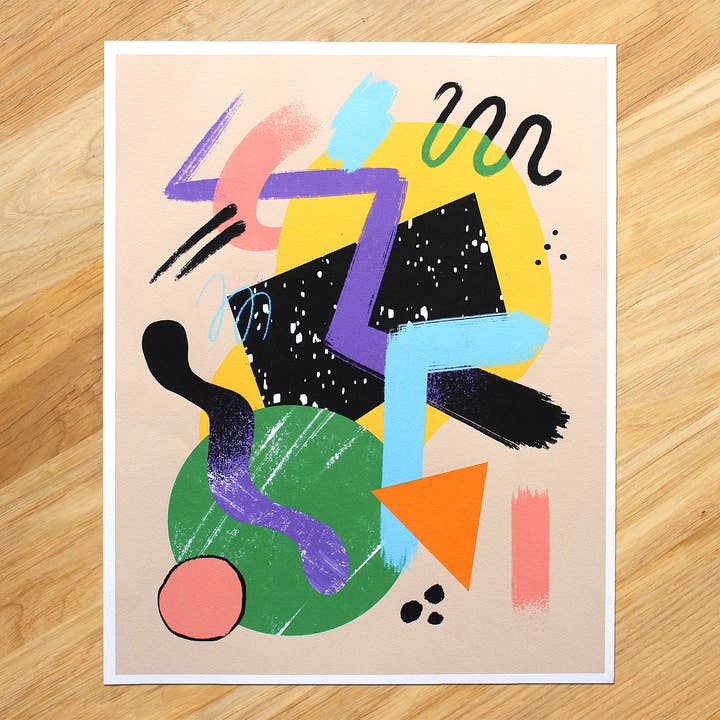 Abstract Shapes | Modern Graphic | Print 8x10" for wholesale by I NEVER DRAW