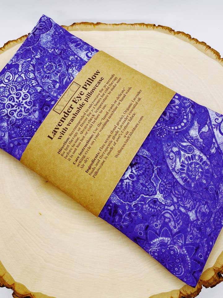 Cuscino per occhi lavanda con fodera lavabile - viola boemo per la vendita all'ingrosso da parte di Wellness & Oils