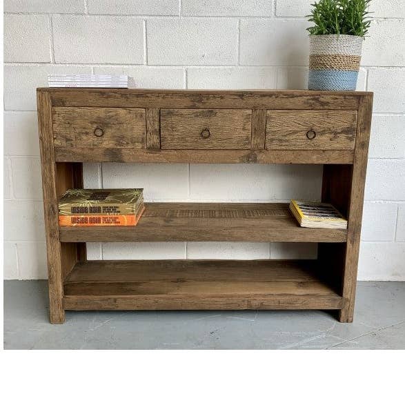 Functional Sideboard With 3 Drawers & 2 Long Shelves for wholesale by Paloma Black (Casa Natura Design, S.L.)