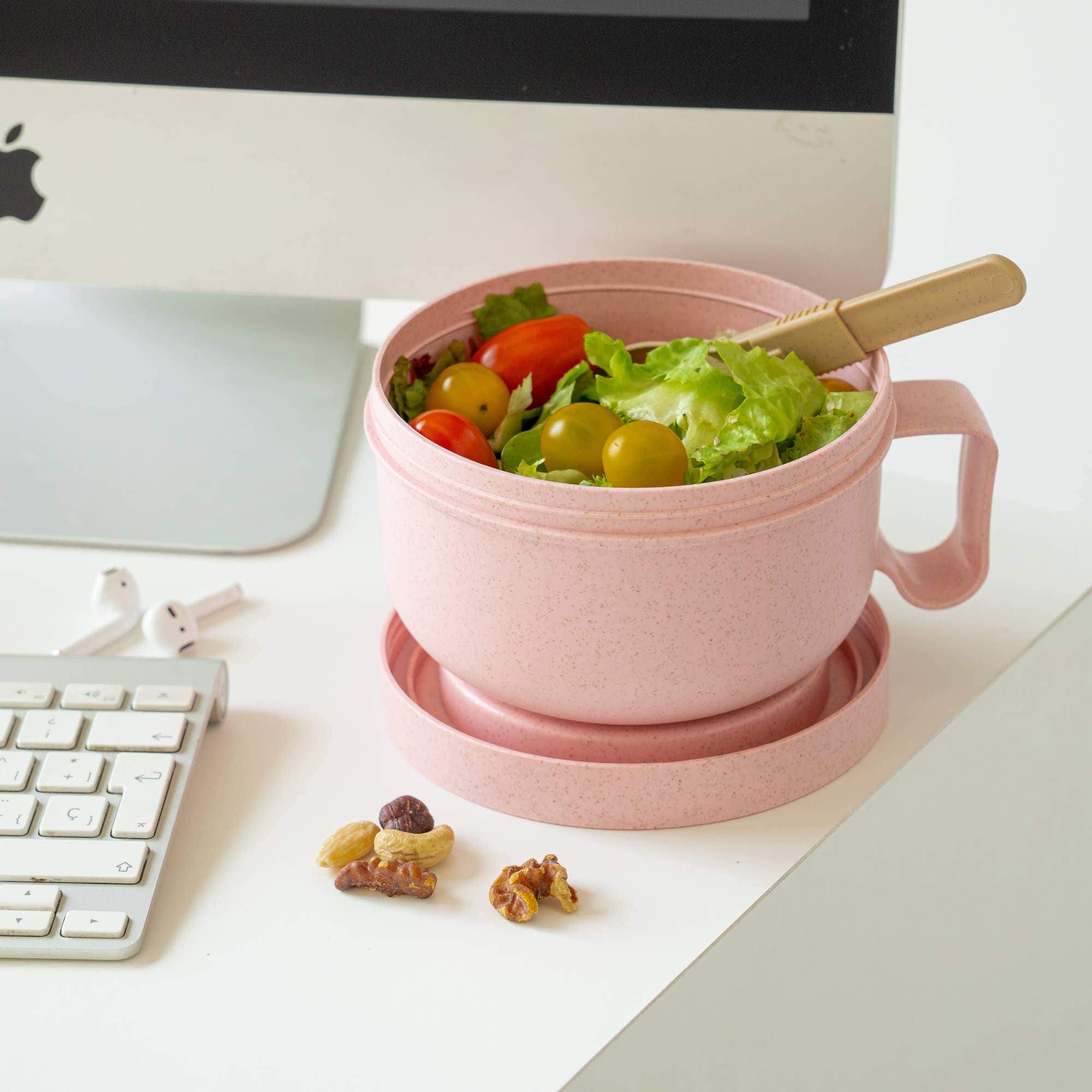 Helio Ferretti - Wholesale Lunch Bag/Box - PINK ROUND BON APPÉTIT LUNCH BOX HF0