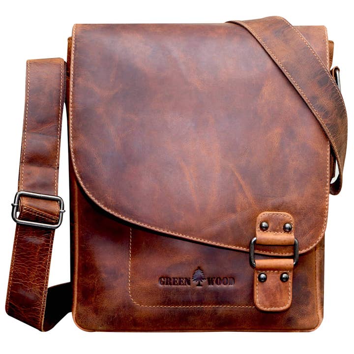 Hetwig Sac en Cuir pour Hommes Petit Sac à Bandoulière pour Femmes Crossbody Bag pour la vente par Greenwood
