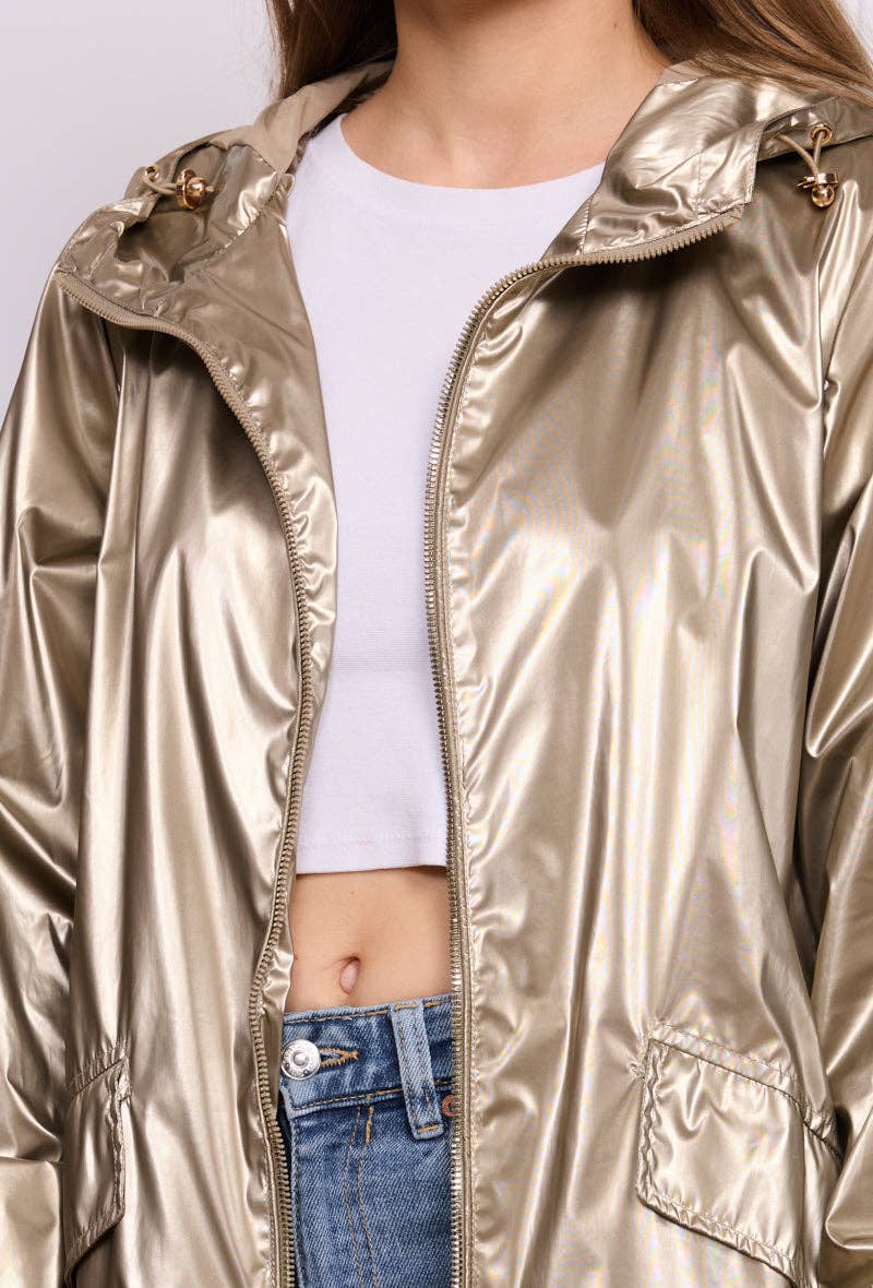 SOFTY - Vente Veste – femme - Blouson à capuche imperméable effet irisé S560213