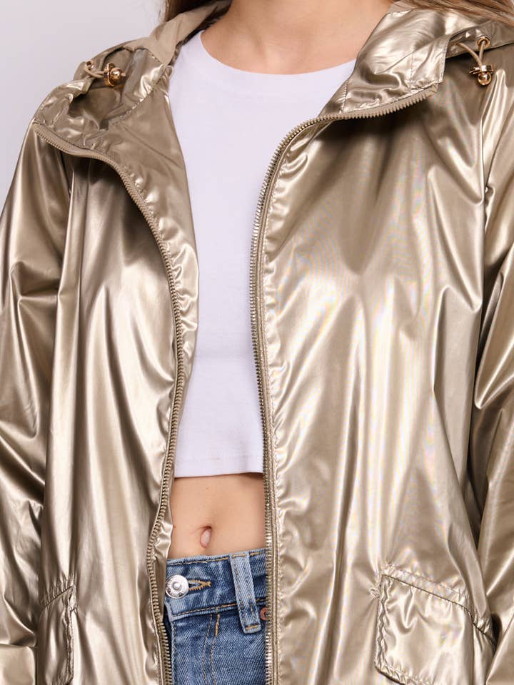 SOFTY - Vente Veste – femme - Blouson à capuche imperméable effet irisé S560213