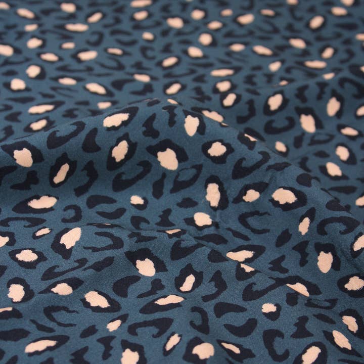 Eglantine et Zoé – wholesale Fabric – Bagheera Blue Viscose Fabric