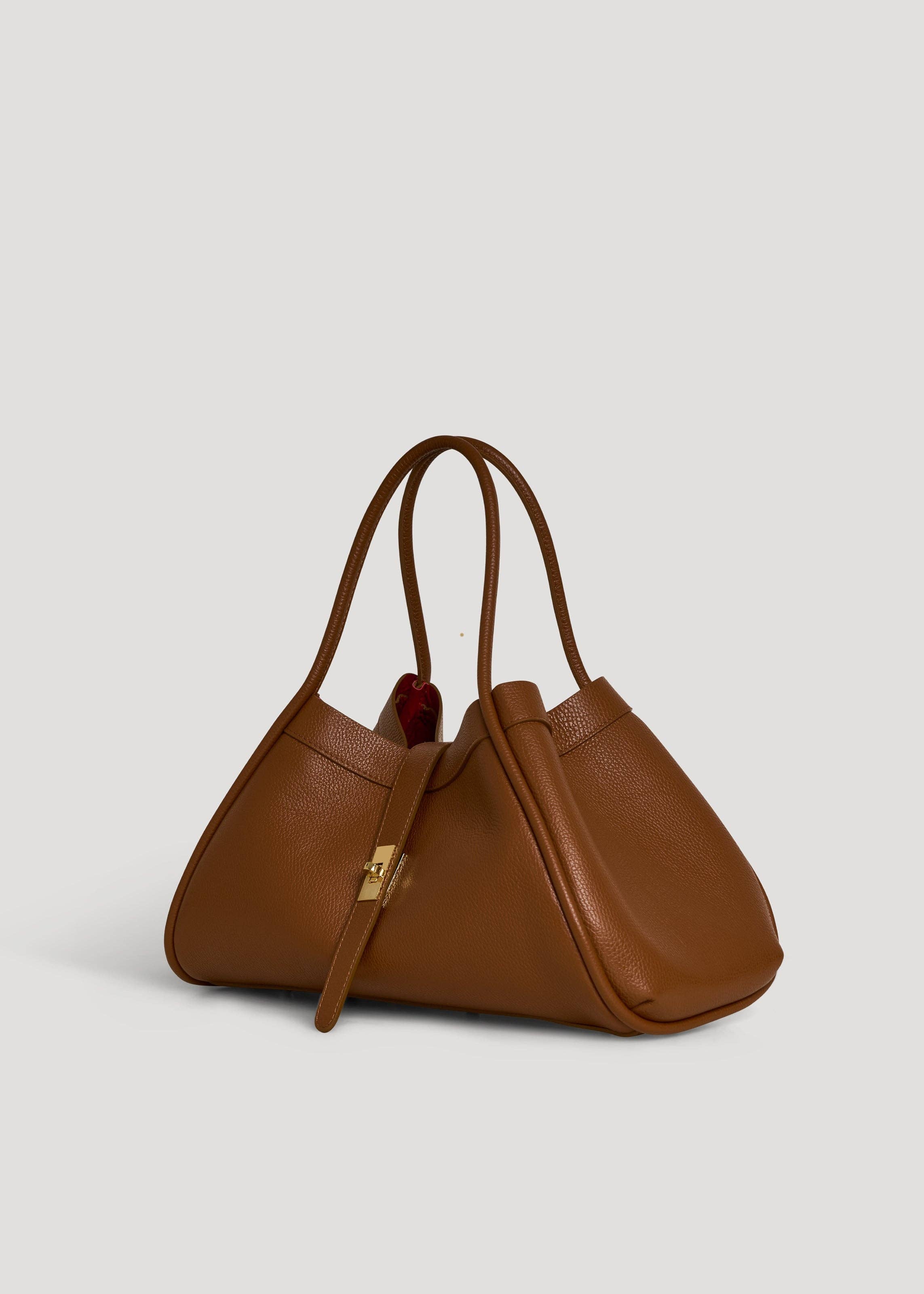 Voemièn – wholesale Väska med handtag – Dam – Mayfair-väska i tanfärgat Togo-läder4