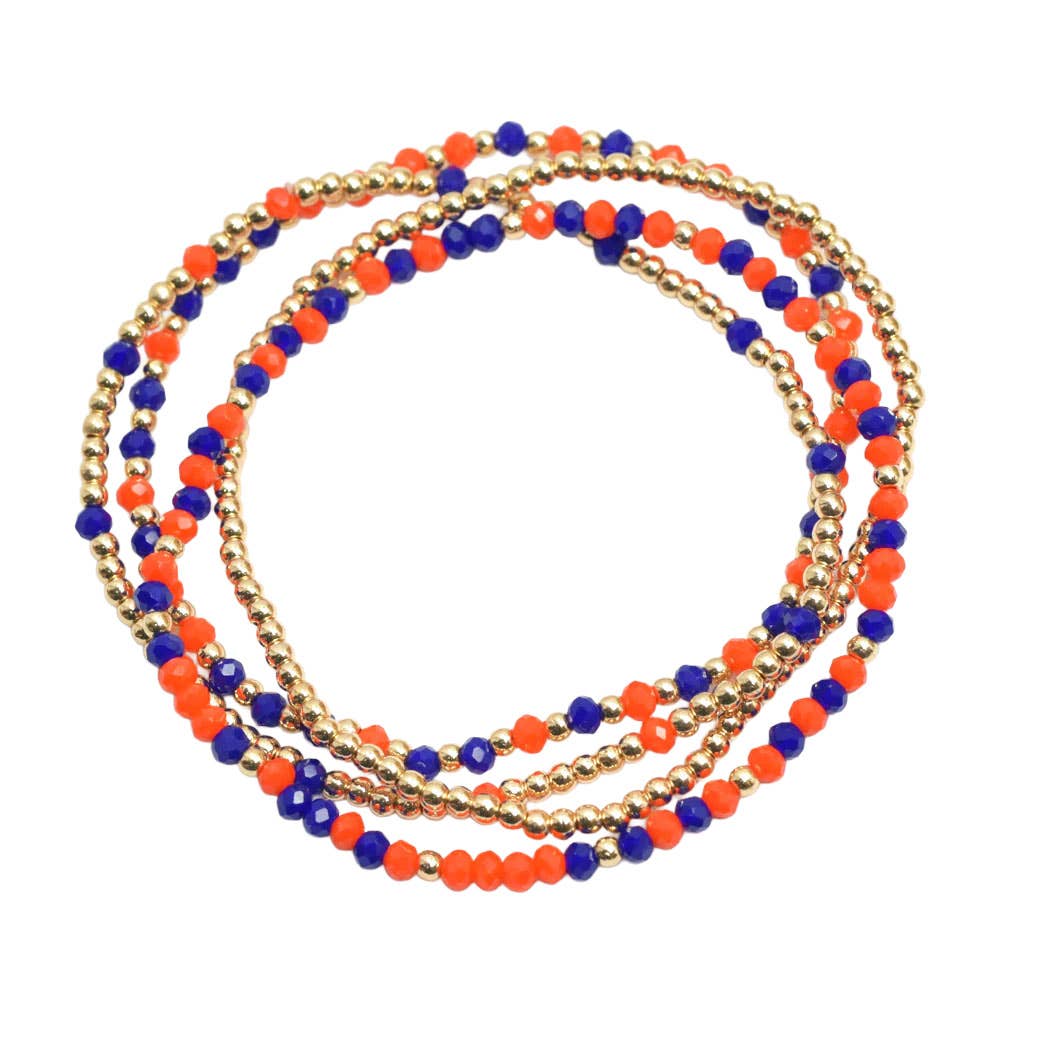 SOPHIA WHOLESALE - Wholesale Beaded Bracelet - GAME DAY DAINTY MULTI LAYERED BEADED STRETCH BRACELET0