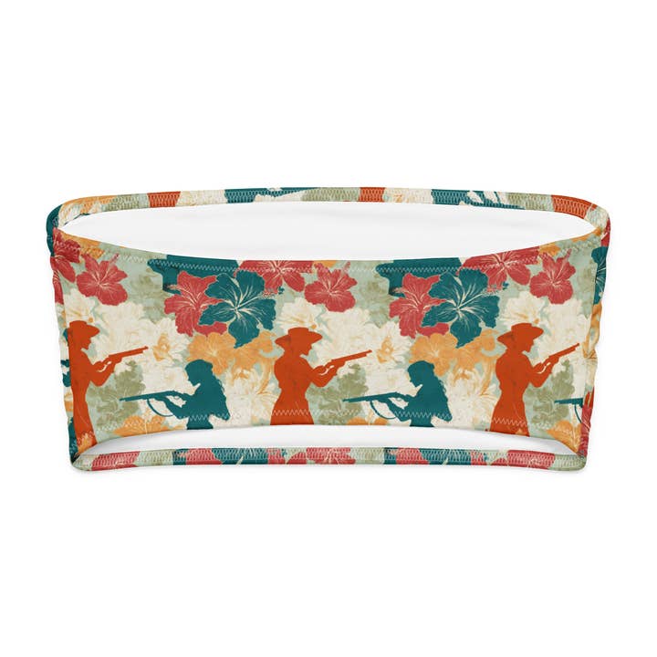 Hibiscus Draw: Gunfighter Showdown Bandeau Bikinibovenstuk voor wholesale door Texas Eclipse Outfitters