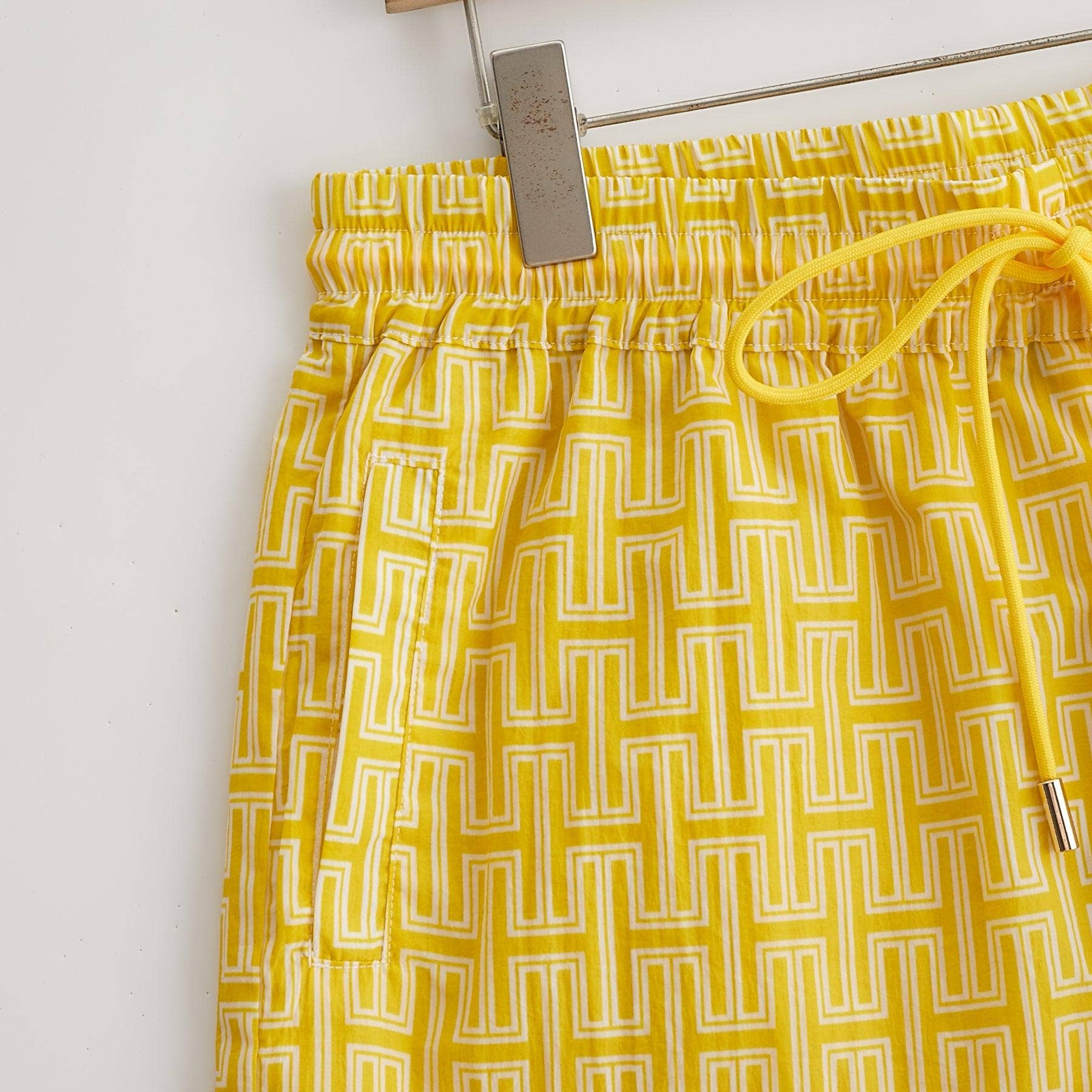 Hugh & Main - Wholesale Shorts - Men's - Yellow Monogram Shorts2