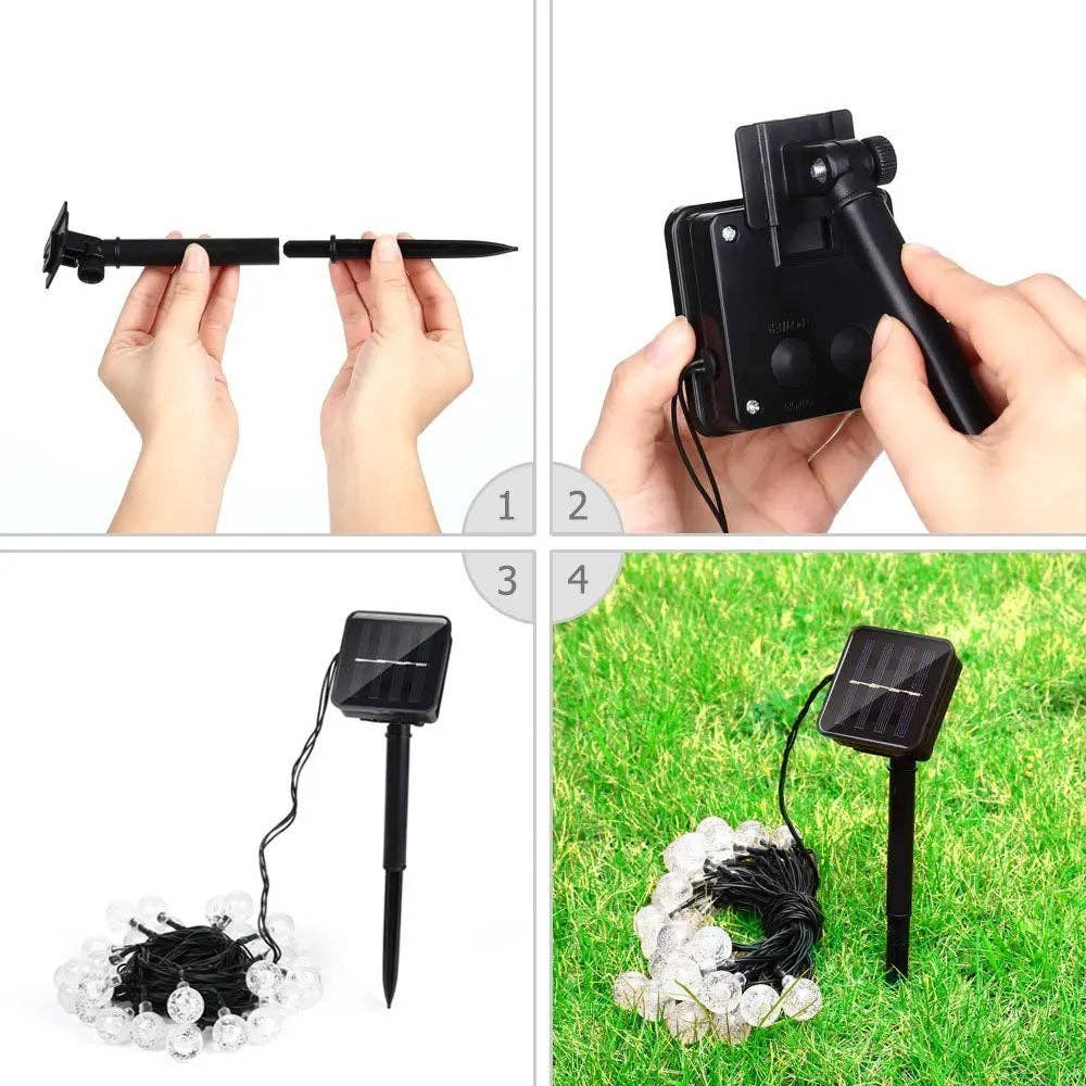 BRECK + FOX - Vente Guirlandes lumineuses - Guirlande solaire à lumières scintillantes13