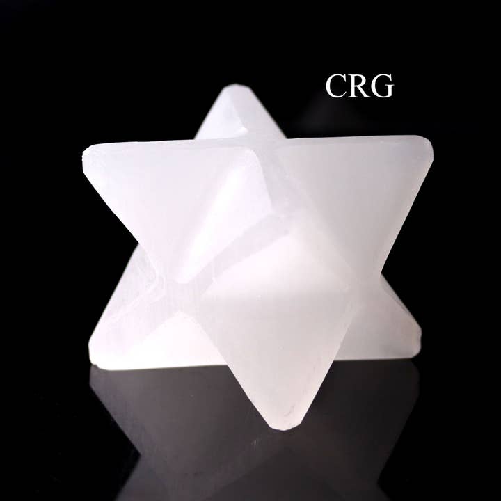 QTY 1 - Selenite Merkaba Star/ALCUNE IMPERFEZIONI/2-3" per la vendita all'ingrosso da parte di Crystal River Gems LLC