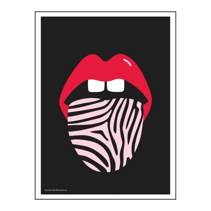 DOODLE MOO LTD - Vendita all'ingrosso Stampa artistica - Kiss Me Wild; Stampa Labbra