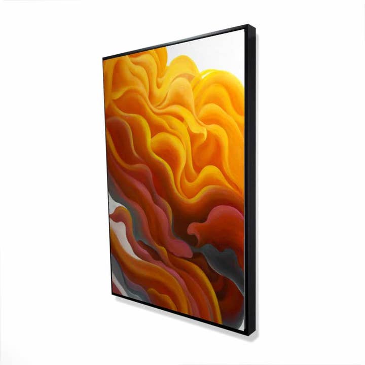 Färgglad Rök Orange Vardagsrum Abstrakt Canvas - Dekor för wholesale av BEGIN HOME DECOR