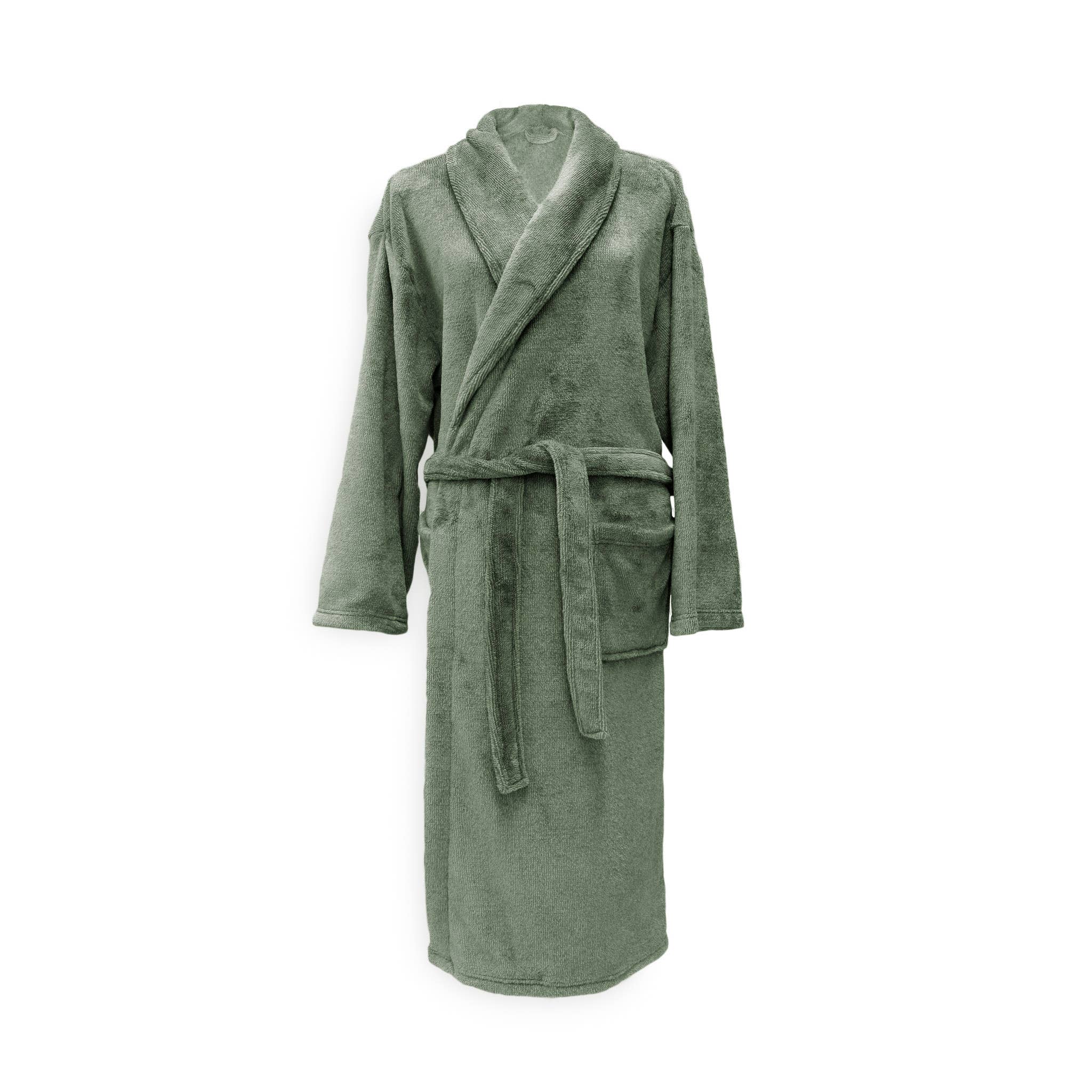 Heckettlane - Wholesale Robe - Unisex - Cara Long Bathrobe S Olive Green1