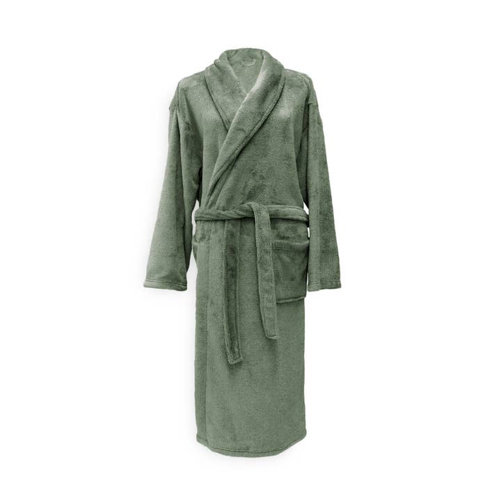 Heckettlane - Wholesale Robe - Unisex - Cara Long Bathrobe S Olive Green1
