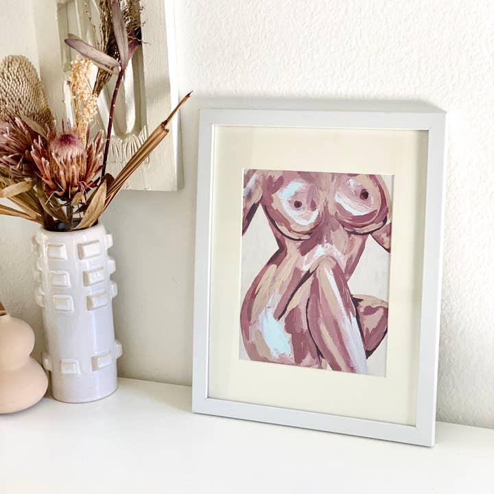 Charley Taylor Art – wholesale Art print – Figurative Nude Art Print ‘Blushing’