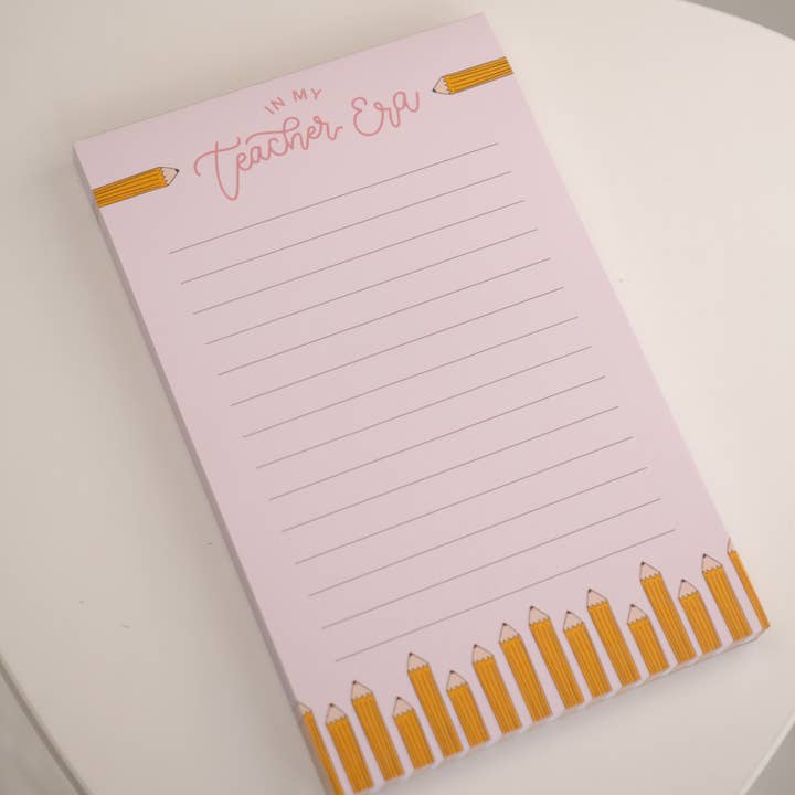 Teacher Era Notepad - 100 Tear-Off Pages for wholesale by Daisy Market Co. by Kelsey Haver Designs