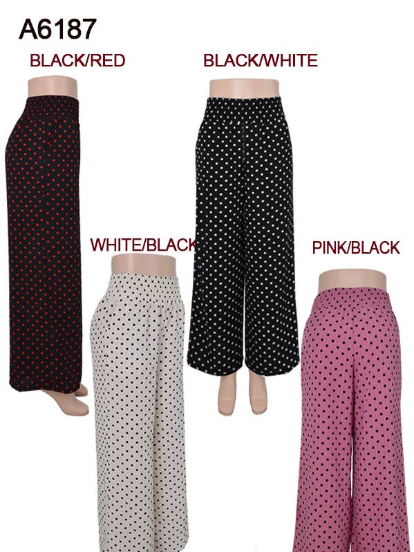SSImport - Venta al por mayor Pantalones - Mujer - A6187 PANTALONES DE PIERNA ANCHA DE FLUJO DE AIRE PRIMAVERA Y VERANO 12PCS/PAQUETE