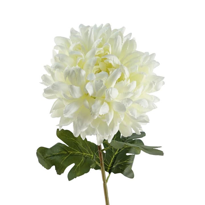 Leaf Design UK LTD โ wholesale Artificial flowers โ Pack 6x Artificial Flowers Large Chrysanthemum White 75cm3