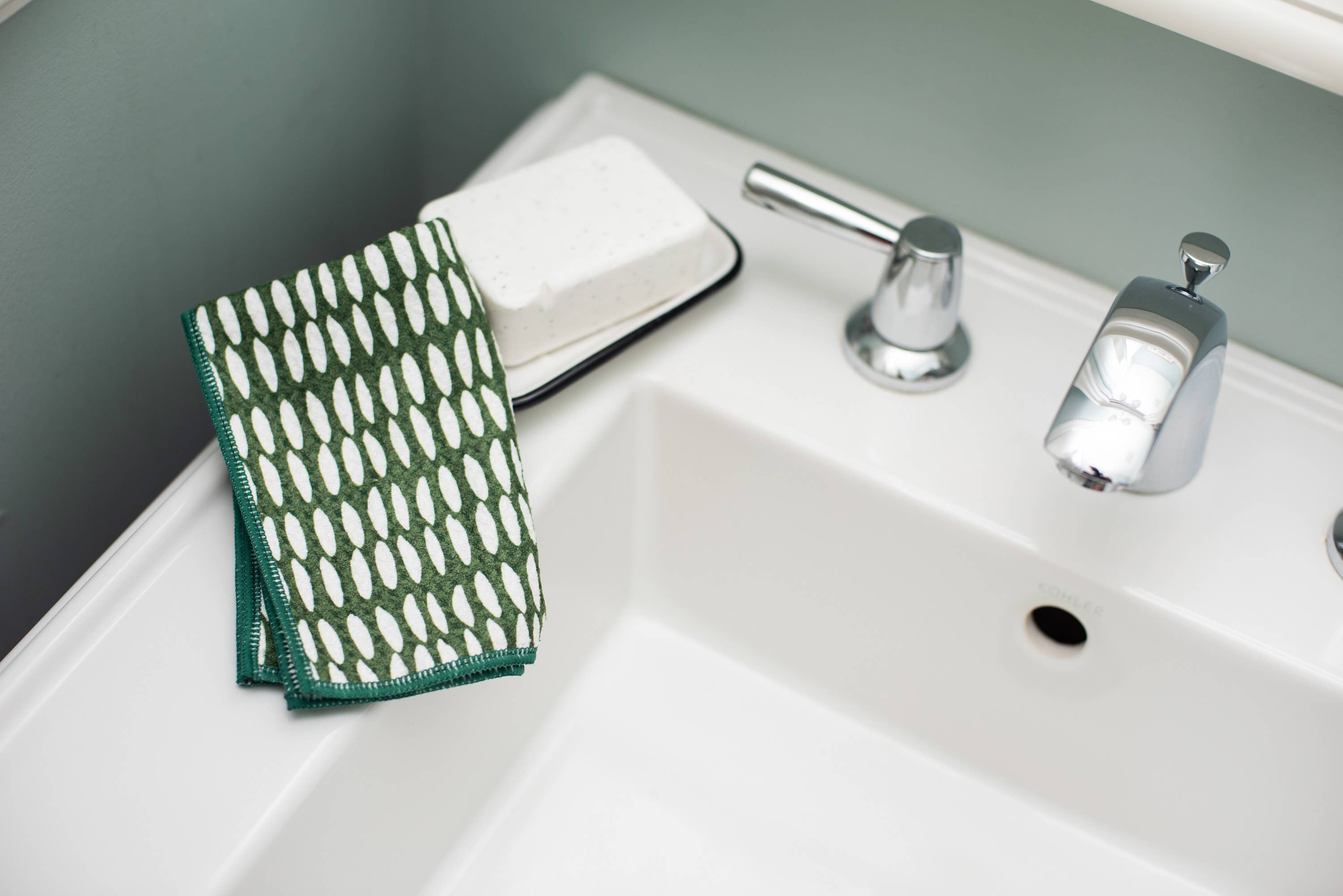 Once Again Home Co. - Wholesale Dishcloth - Mighty Minis Towel Set - Beans in Evergreen (set of 3)2