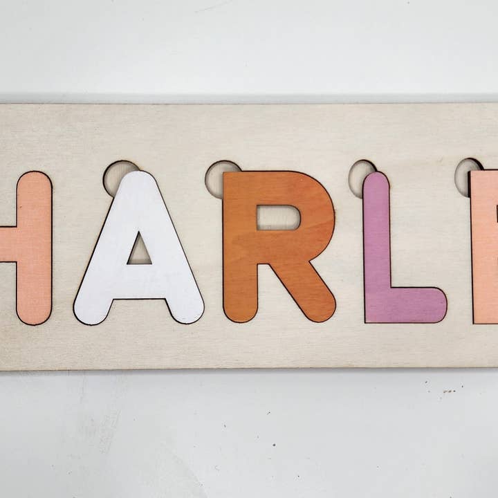 Chelsea Brandt Creations - Wholesale Puzzle - Kids - Custom Wood Name Puzzle