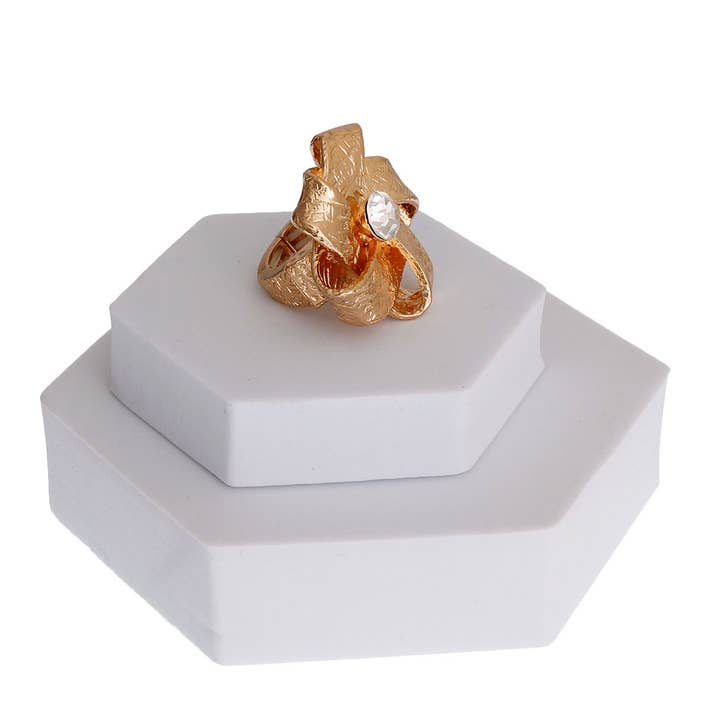 PinktownUSA - Wholesale Cocktail/Statement Ring - Gold Metal Bow Ring1