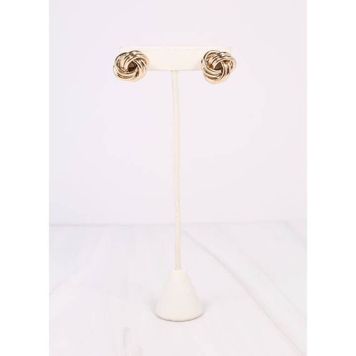 Caroline Hill - Wholesale Stud/Post Earrings - McRobbie Knot Earring GOLD