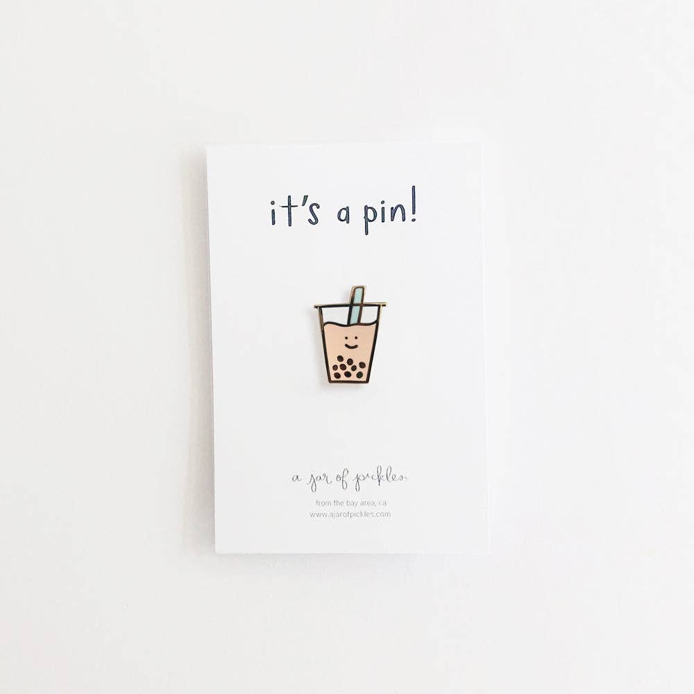 A Jar Of Pickles - Wholesale Lapel Pin/Button - Boba Pin