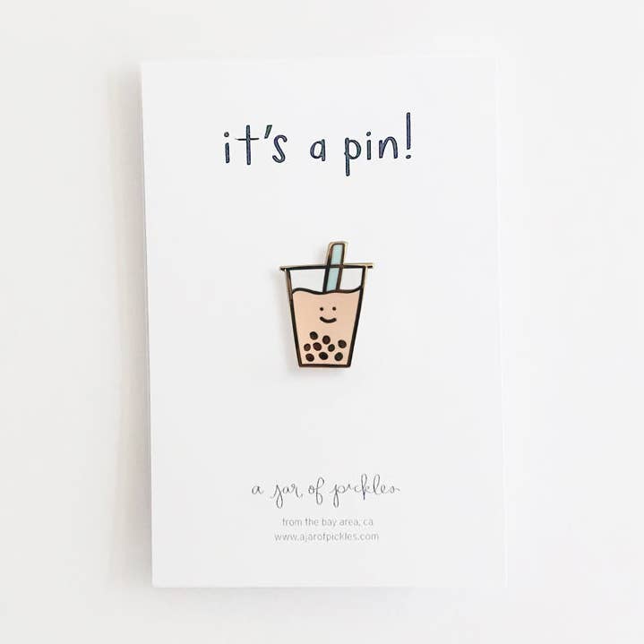 Boba Pin for wholesale by A Jar Of Pickles