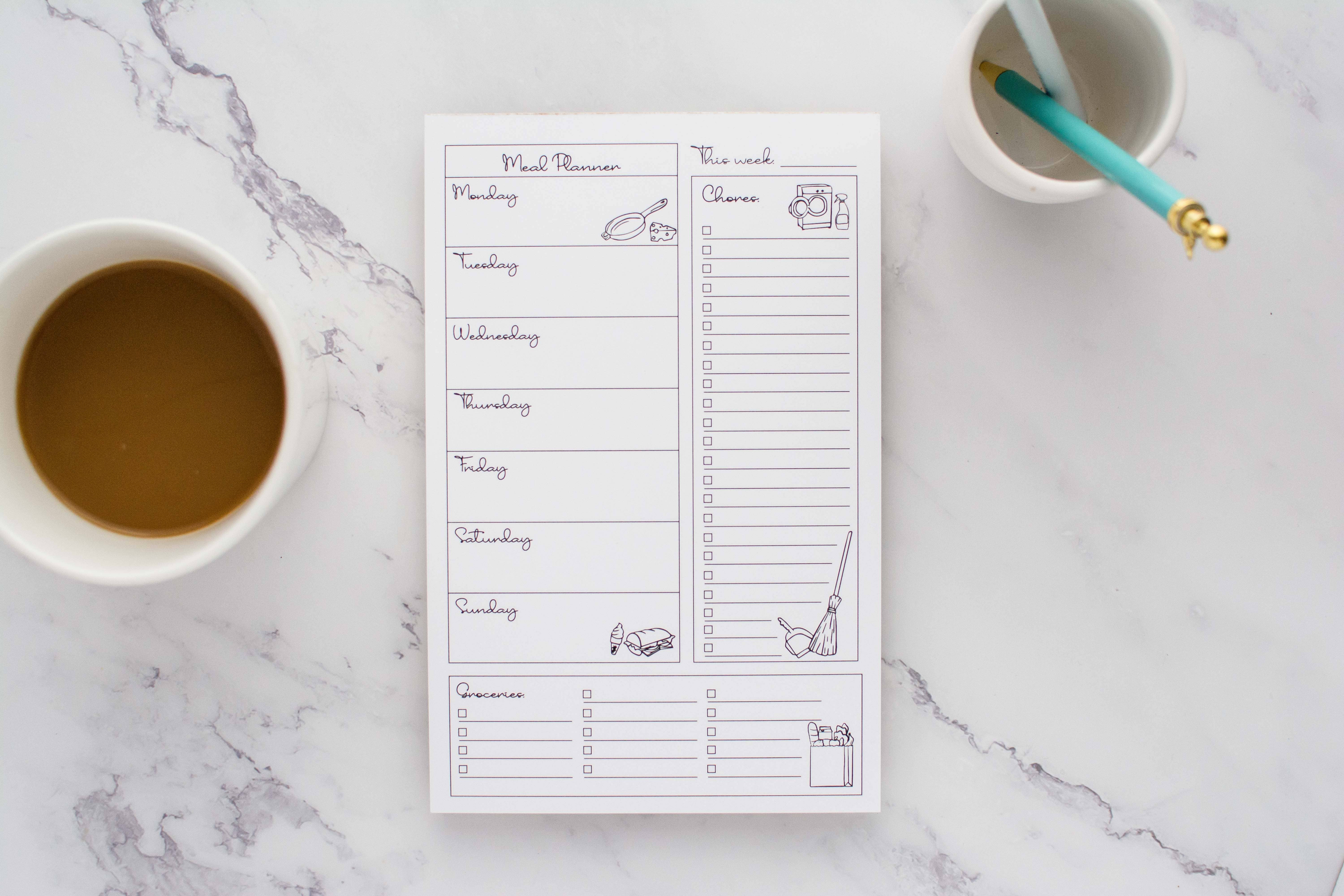 Jaybee Design - Wholesale Notepad - Meal/ Chore Planner - 25 pg Notepad2