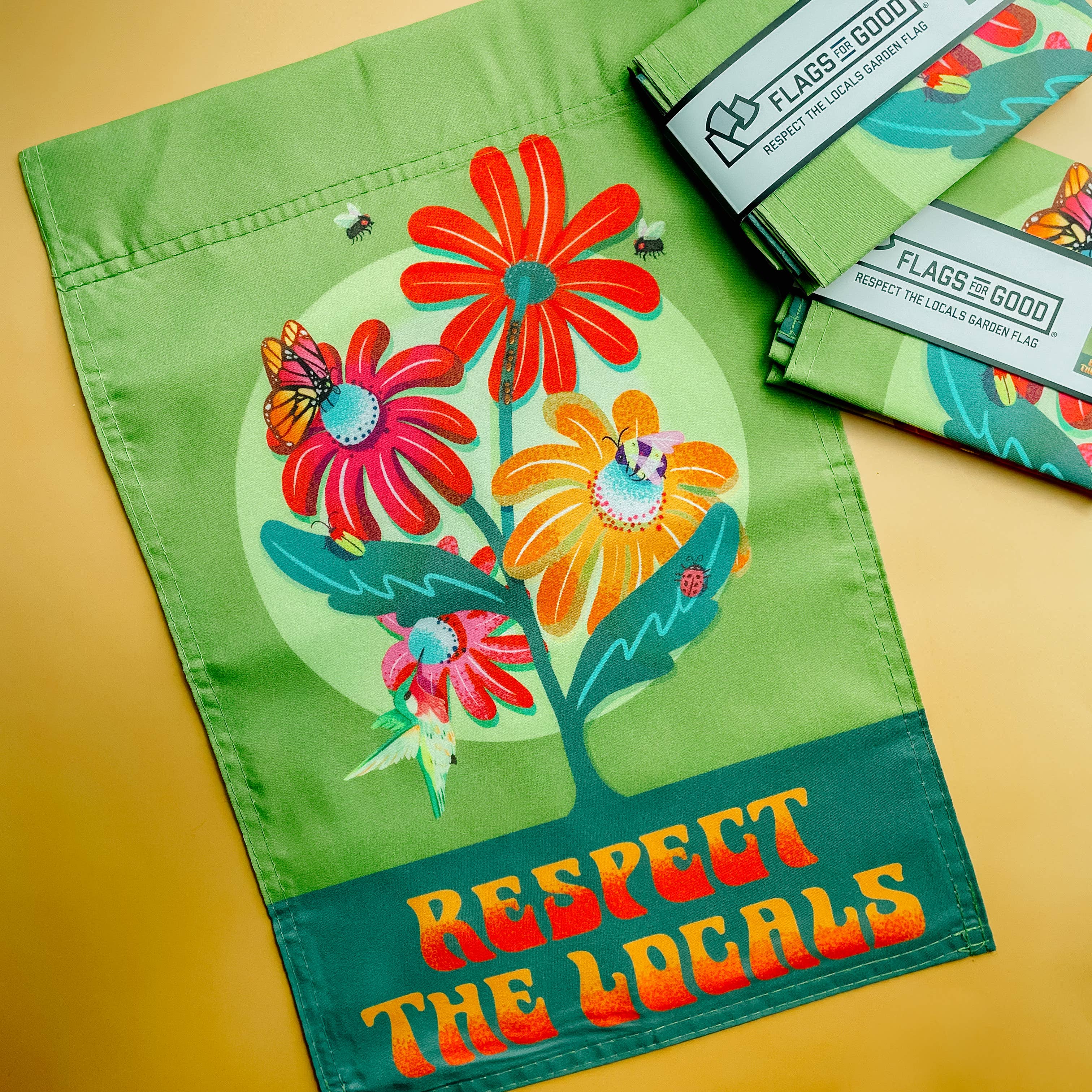 Flags For Good - Wholesale Flag - "Respect the Locals" Pollinator Flag2