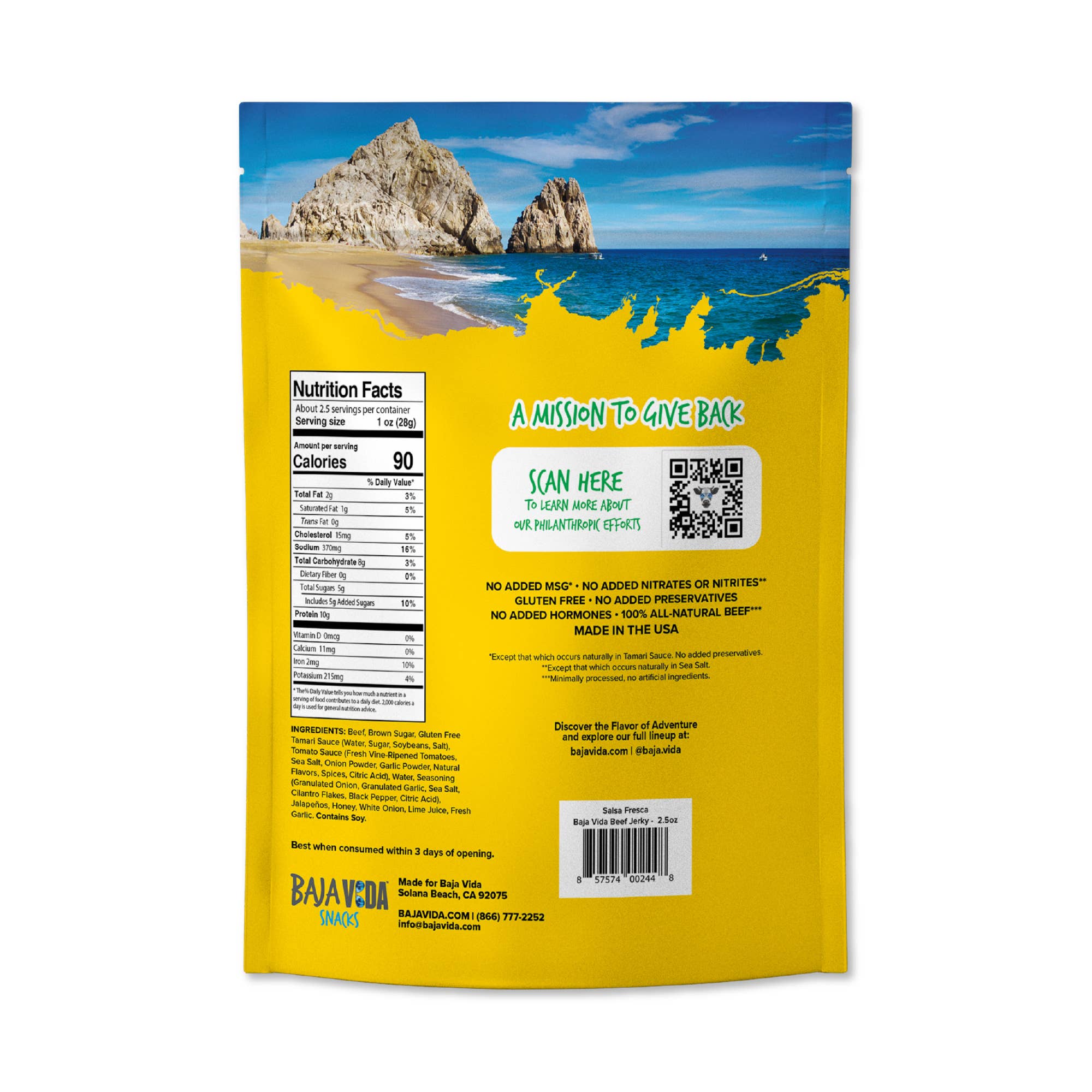 Baja Vida Snacks - Wholesale Jerky - Baja Vida Beef Jerky - Salsa Fresca2