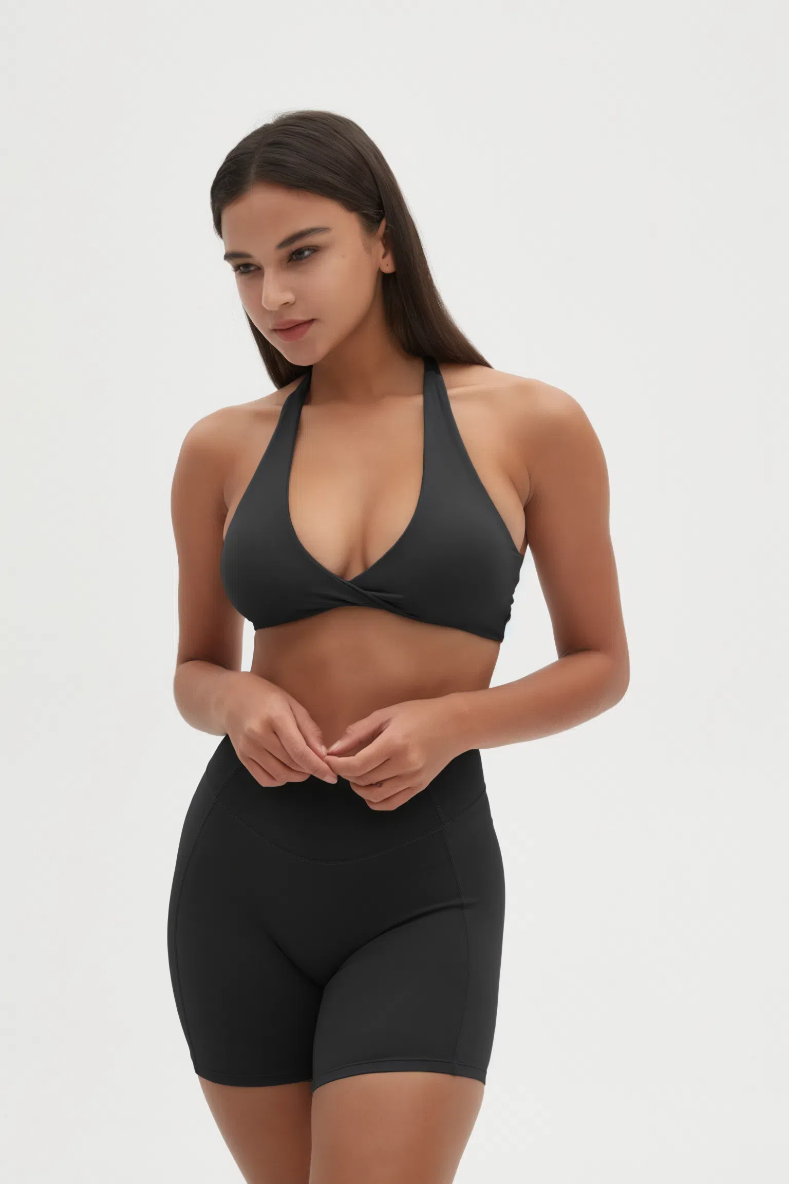 Mantra Active - Wholesale Activewear Set - Women's - Chloe Twist Front Sports Bra & Shorts Activewear Set 13