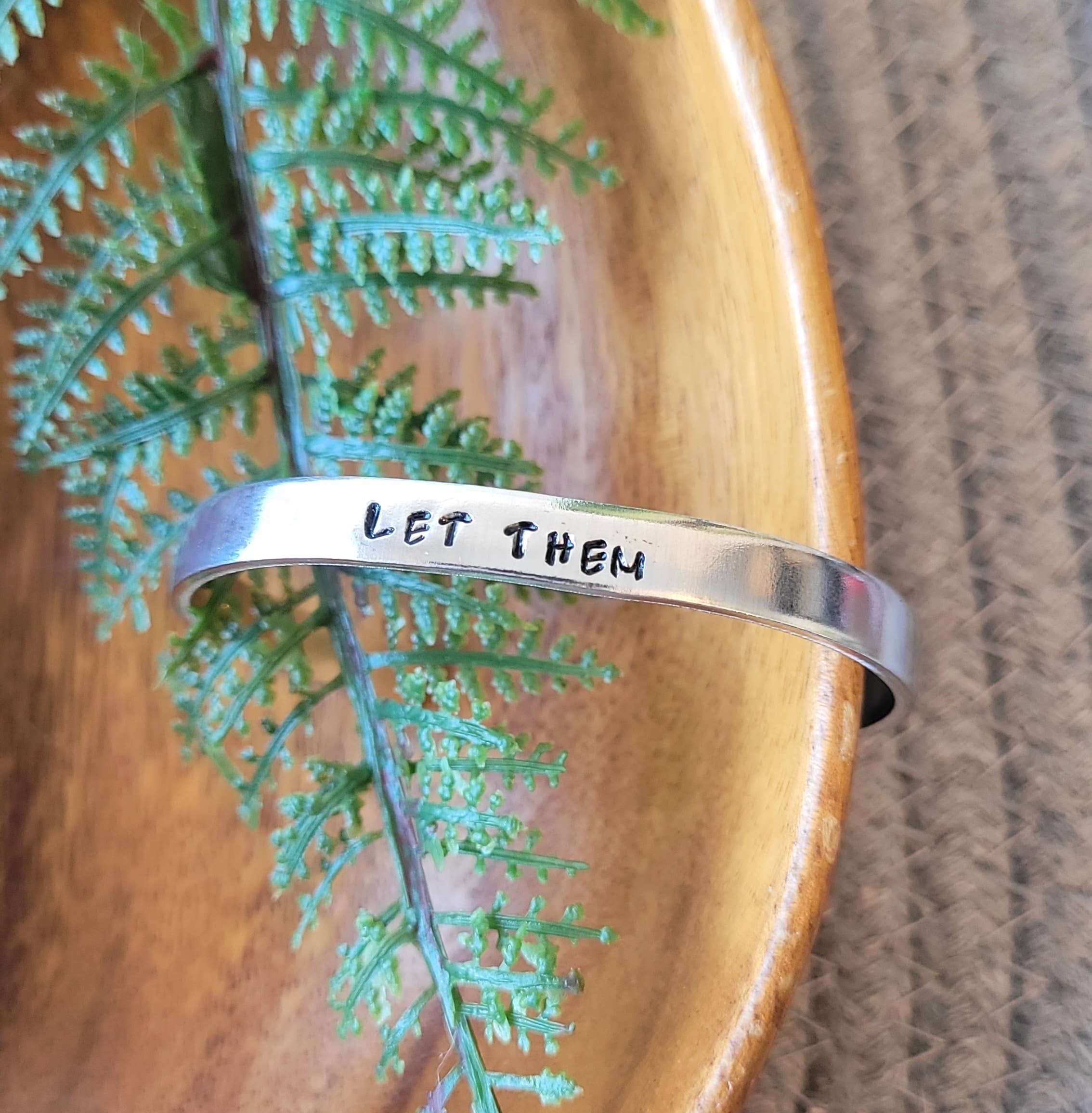 Jangles by Jan - Wholesale Cuff Bracelet - Let them cuff, Hand stamped aluminum 1