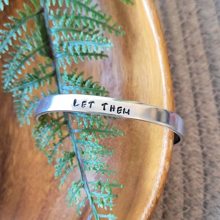 Jangles by Jan - Wholesale Cuff Bracelet - Let them cuff, Hand stamped aluminum 1