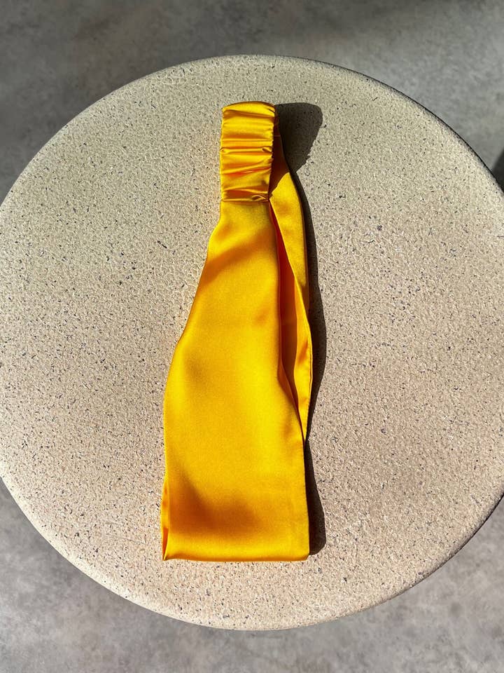 Satin Headband - Summer yellow for wholesale by SYLKI