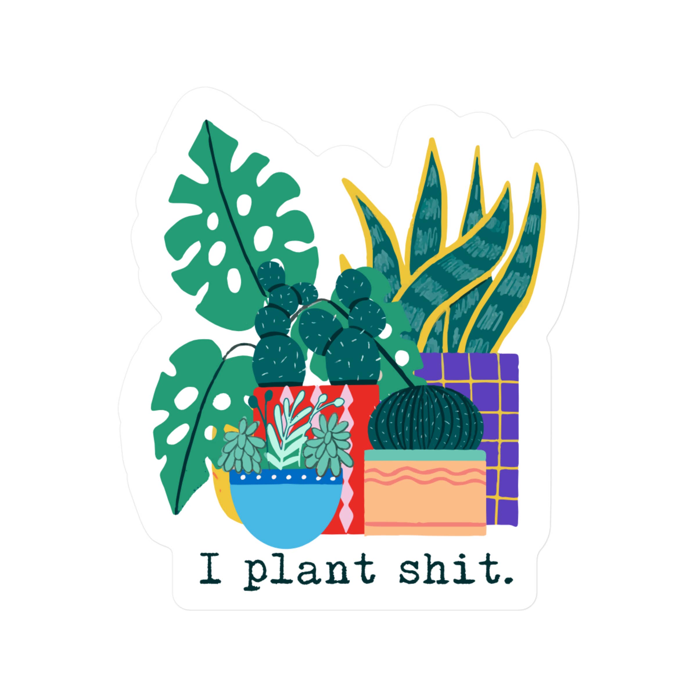 Juju and Moxie - Wholesale Sticker - Plant Gardening Nature Swear High Quality Vinyl Sticker0
