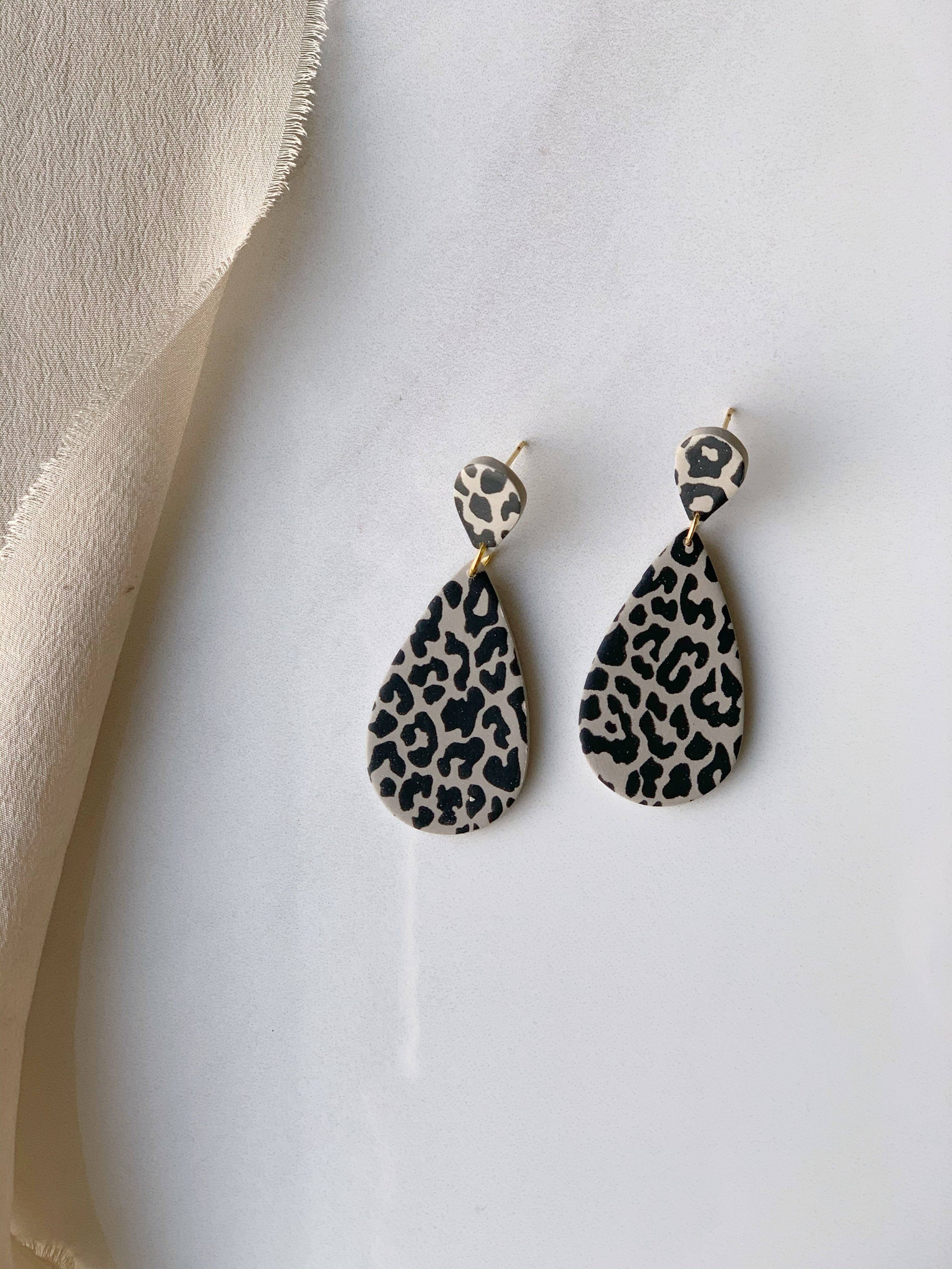 Clay By Denae - Wholesale Dangle Earrings - Charlie Drop Earring in Leopard2