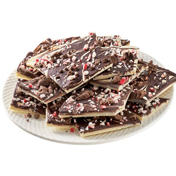 Bissinger's - Wholesale Chocolate Bar - White and Dark Chocolate Peppermint Cookie Bark -14 OZ